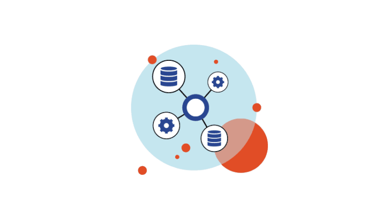 Data Servers and Configuration cogs in a network.