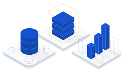 Three representations of data and arrows showing acceleration